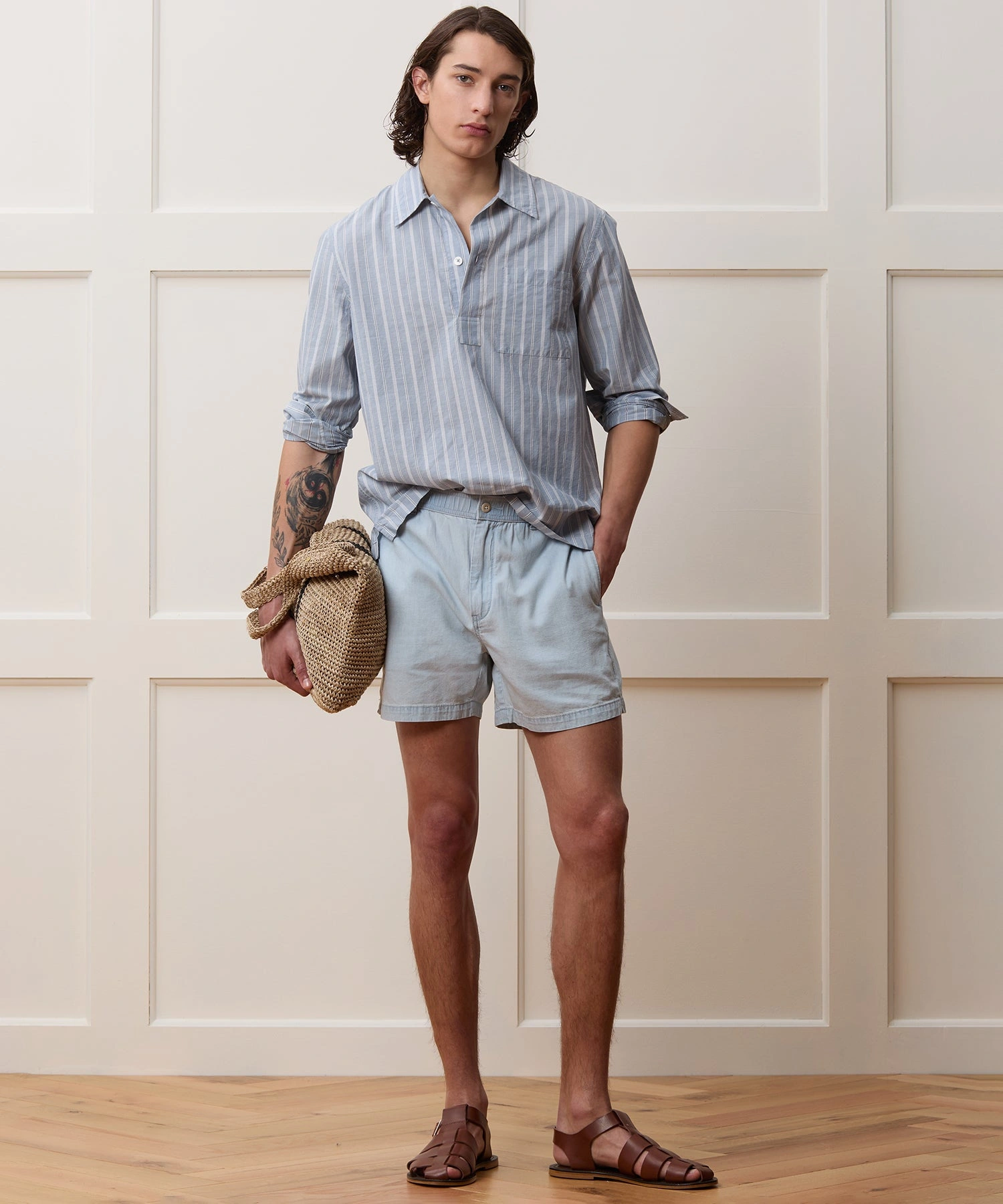 Leichter Chambray Strandkurz! Dein Sommer-Must-Have. Perfekt für Sonne und Meer. Hol dir jetzt deine Beachcomber Shorts!